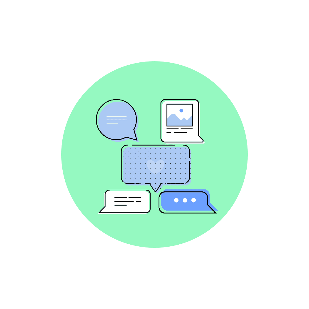 An icon for social messaging